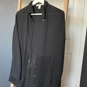 Forever 21 Sheer Black Blouse – Size Small